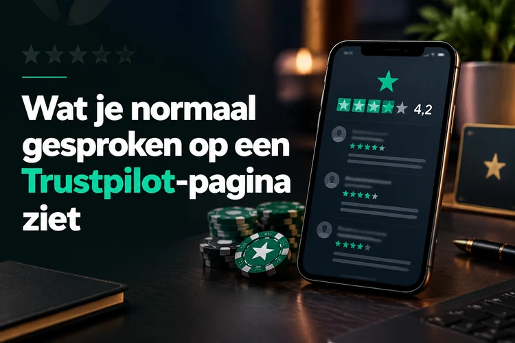Wat je normaal gesproken op een Trustpilot-pagina ziet